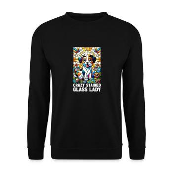 Vitrail artiste Vitrail Art - Sweat-shirt Unisexe - noir - Devant - Alina (178cm) & Michal (187cm)