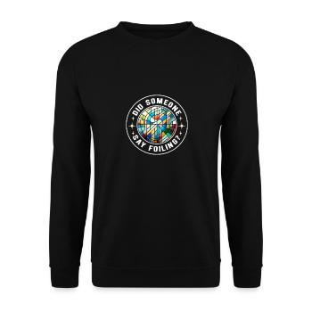 Vitrail artiste Vitrail Art - Sweat-shirt Unisexe - noir - Devant - Alina (178cm) & Michal (187cm)