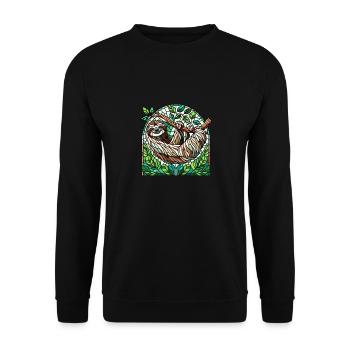 Vitrail artiste Vitrail Art - Sweat-shirt Unisexe - noir - Devant - Alina (178cm) & Michal (187cm)