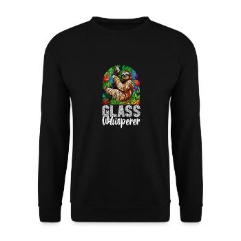 Vitrail artiste Vitrail Art - Sweat-shirt Unisexe - noir - Devant - Alina (178cm) & Michal (187cm)