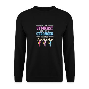 Gymnasts Athletics Gymnastics - Unisex Sweatshirt - black - Front - Alina (178cm) & Michal (187cm)