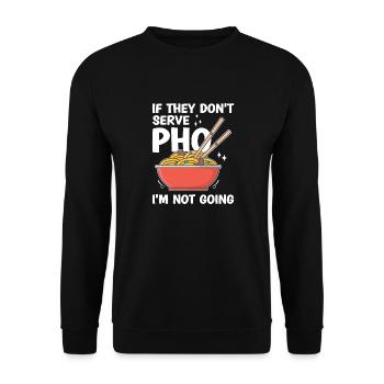 Funny Pho Soup Noodles Lover - Unisex Sweatshirt - black - Front - Alina (178cm) & Michal (187cm)