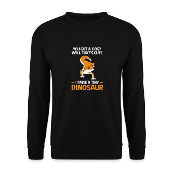 Leopard Gecko - Unisex Pullover - Schwarz - Vorne - Alina (178cm) & Michal (187cm)