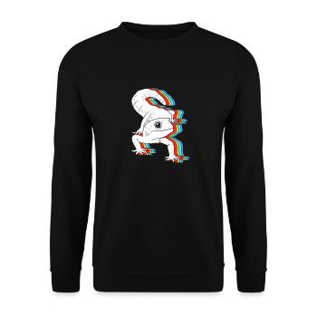 Leopard Gecko - Unisex Pullover - Schwarz - Vorne - Alina (178cm) & Michal (187cm)