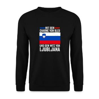 Slovènes Slovénie - Sweat-shirt Unisexe - noir - Devant - Alina (178cm) & Michal (187cm)