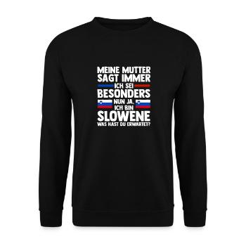 Slovènes Slovénie - Sweat-shirt Unisexe - noir - Devant - Alina (178cm) & Michal (187cm)