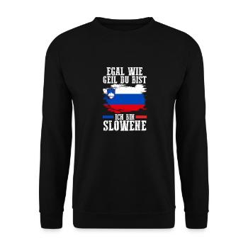 Slovènes Slovénie - Sweat-shirt Unisexe - noir - Devant - Alina (178cm) & Michal (187cm)