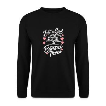 Bonsai Baum Japanisch Bonsai - Unisex Pullover - Schwarz - Vorne - Alina (178cm) & Michal (187cm)