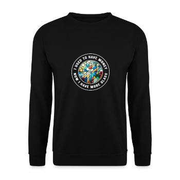 Stained Glass Artist Stained Glass Art - Unisex Sweatshirt - black - Front - Alina (178cm) & Michal (187cm)