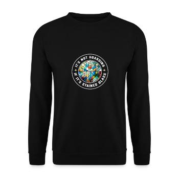 Vitrail artiste Vitrail Art - Sweat-shirt Unisexe - noir - Devant - Alina (178cm) & Michal (187cm)