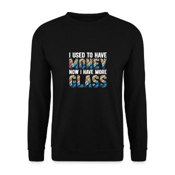 Vitrail artiste Vitrail Art - Sweat-shirt Unisexe - noir - Devant - Alina (178cm) & Michal (187cm)