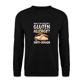 What is the cure for a gluten allergy anti-dough - Unisex Pullover - Schwarz - Vorne - Alina (178cm) & Michal (187cm)