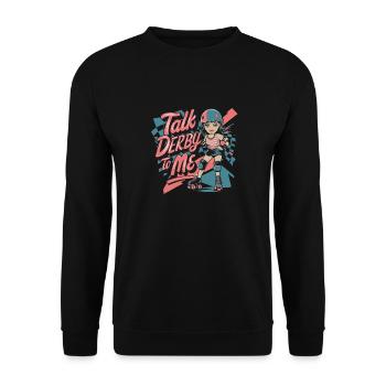 Rollschuhfahren für einen Rollschuhfahrerin - Unisex Pullover - Schwarz - Vorne - Alina (178cm) & Michal (187cm)
