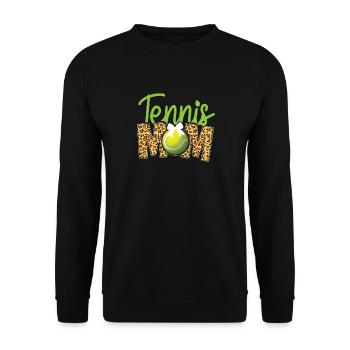 Funny Tennis Player Racket Mom - Unisex Sweatshirt - black - Front - Alina (178cm) & Michal (187cm)