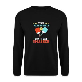 Pickleball - Unisex Sweatshirt - black - Front - Alina (178cm) & Michal (187cm)