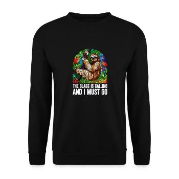 Vitrail artiste Vitrail Art - Sweat-shirt Unisexe - noir - Devant - Alina (178cm) & Michal (187cm)