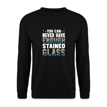 Vitrail artiste Vitrail Art - Sweat-shirt Unisexe - noir - Devant - Alina (178cm) & Michal (187cm)