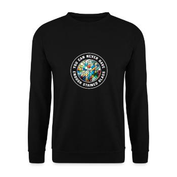 Vitrail artiste Vitrail Art - Sweat-shirt Unisexe - noir - Devant - Alina (178cm) & Michal (187cm)