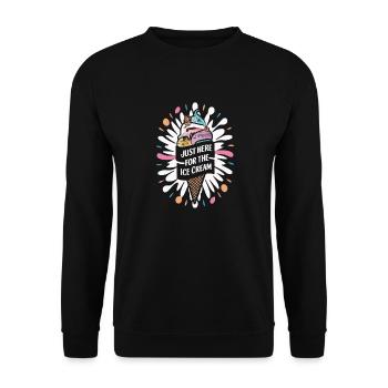 Eiscreme Süßigkeiten Eismilch - Unisex Sweatshirt - black - Front - Alina (178cm) & Michal (187cm)