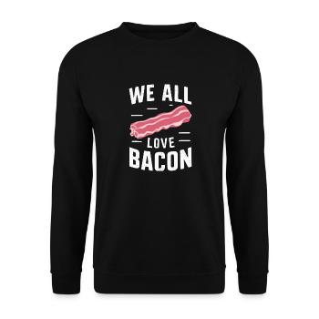 Bacon Breakfast Bacon - Unisex Sweatshirt - black - Front - Alina (178cm) & Michal (187cm)