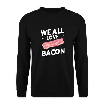 Bacon Breakfast Bacon - Unisex Sweatshirt - black - Front - Alina (178cm) & Michal (187cm)