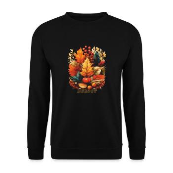 AUTUMN - Unisex Sweatshirt - black - Front - Alina (178cm) & Michal (187cm)
