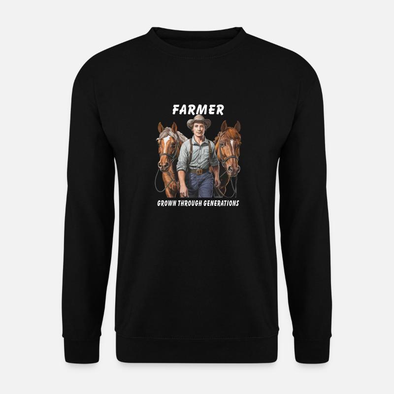 FARMER GROWN THROUGH GENERATIONS - Unisex Sweatshirt - black