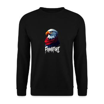 Frankfurt Adler Schal FFM Ultras Fans - Unisex Pullover - Schwarz - Vorne - Alina (178cm) & Michal (187cm)