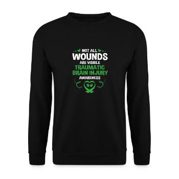 Traumatic brain injury - Unisex Sweatshirt - black - Front - Alina (178cm) & Michal (187cm)