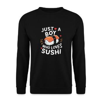 Sushi Japanisches Essen Maki Sushi Kawaii - Unisex Pullover - Schwarz - Vorne - Alina (178cm) & Michal (187cm)