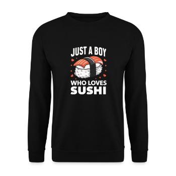 Sushi Japanisches Essen Maki Sushi Kawaii - Unisex Pullover - Schwarz - Vorne - Alina (178cm) & Michal (187cm)