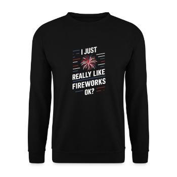 Pyrotechniker Feuerwerk Pyrotechnik - Unisex Pullover - Schwarz - Vorne - Alina (178cm) & Michal (187cm)