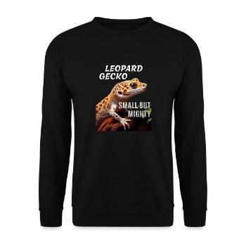 LE GECKO LÉOPARD PETIT MAIS PUISSANT - Sweat-shirt Unisexe - noir - Devant - Alina (178cm) & Michal (187cm)