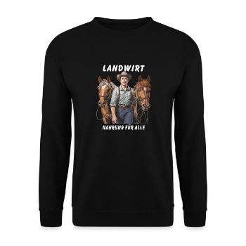 NOURRITURE PAYSANNE POUR TOUS - Sweat-shirt Unisexe - noir - Devant - Alina (178cm) & Michal (187cm)