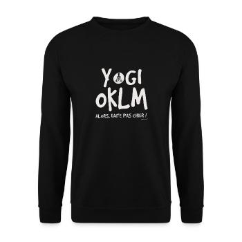 Yogi OKLM Yoga - Sweat-shirt Unisexe - noir - Devant - Alina (178cm) & Michal (187cm)
