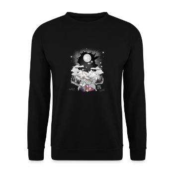 Hase Mountaineering Mountains Mountaineers Mountains Tyroleans - Unisex Sweatshirt - black - Front - Alina (178cm) & Michal (187cm)