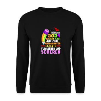 First Grade Elementary School 2024 Gift - Unisex Sweatshirt - black - Front - Alina (178cm) & Michal (187cm)