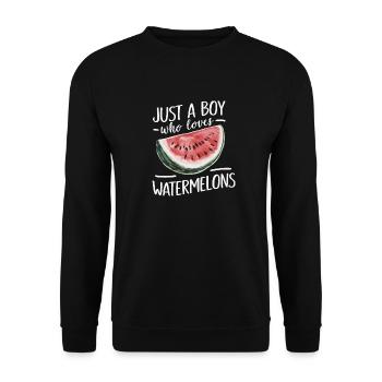 Watermelon Melon Fruit - Unisex Sweatshirt - black - Front - Alina (178cm) & Michal (187cm)