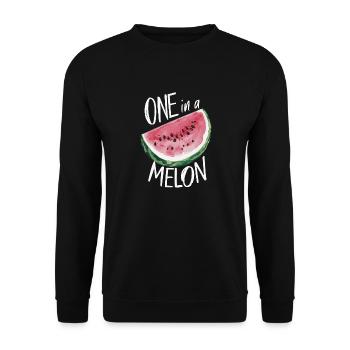 Pastèque, melon, fruit - Sweat-shirt Unisexe - noir - Devant - Alina (178cm) & Michal (187cm)