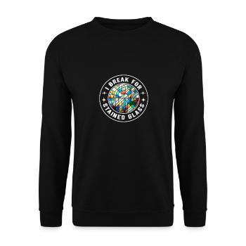 Stained Glass Artist Stained Glass Art - Unisex Sweatshirt - black - Front - Alina (178cm) & Michal (187cm)