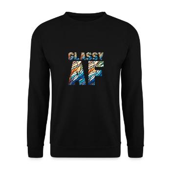 Vitrail artiste Vitrail Art - Sweat-shirt Unisexe - noir - Devant - Alina (178cm) & Michal (187cm)