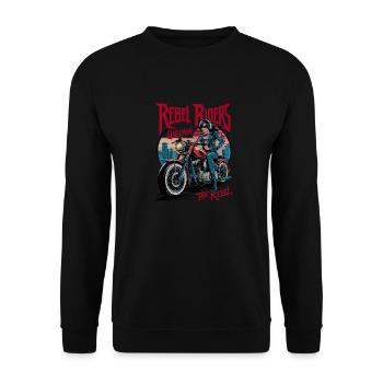 Rebel Riders Unleash The Rebel - Unisex Pullover - Schwarz - Vorne - Alina (178cm) & Michal (187cm)