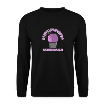 Le tambour cardio prend des balles – Motivation pour la forme physique - Sweat-shirt Unisexe - noir - Devant - Alina (178cm) & Michal (187cm)
