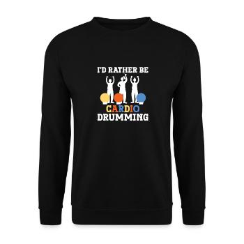 Je préfère faire du cardio - Sweat-shirt Unisexe - noir - Devant - Alina (178cm) & Michal (187cm)
