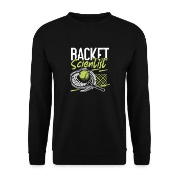drôle de raquette de joueur de tennis qui - Sweat-shirt Unisexe - noir - Devant - Alina (178cm) & Michal (187cm)