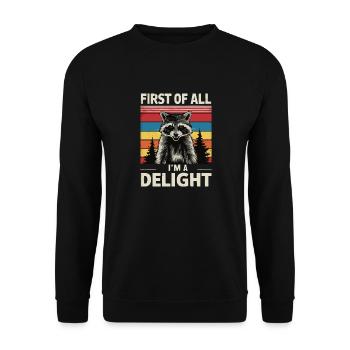 Raton laveur - Sweat-shirt Unisexe - noir - Devant - Alina (178cm) & Michal (187cm)