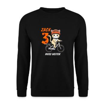 CAT BIKE MUST CONTINUE ZACK THREE - Unisex Sweatshirt - black - Front - Alina (178cm) & Michal (187cm)
