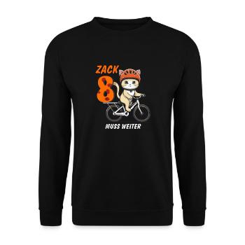 CAT BIKE MUST CONTINUE ZACK EIGHT - Unisex Sweatshirt - black - Front - Alina (178cm) & Michal (187cm)