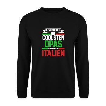 Italia Italian Grandpa Nonno Italian Italy - Unisex Sweatshirt - black - Front - Alina (178cm) & Michal (187cm)