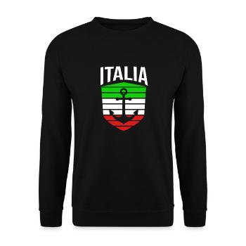 Italia Italiener Italienisch Italien - Unisex Pullover - Schwarz - Vorne - Alina (178cm) & Michal (187cm)
